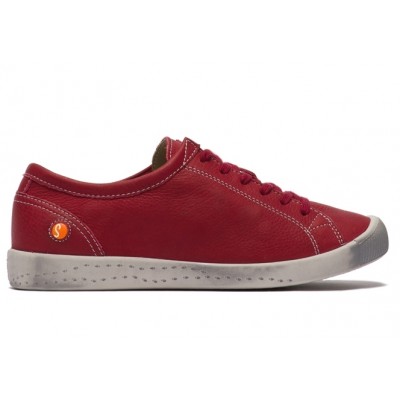 Softinos Isla smooth leather trainer - Red 