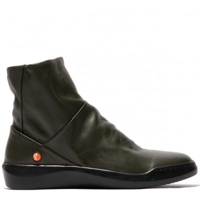 Softinos Bler Zip Boot - Olive leather