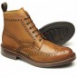 Loake Bedale Tan Brogue Boot-Goodyear welted
