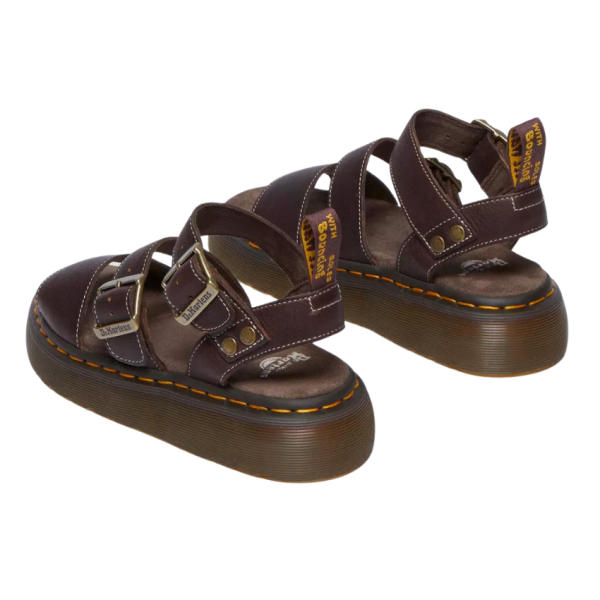 Gryphon Quad Leather Sandal (Brown)
