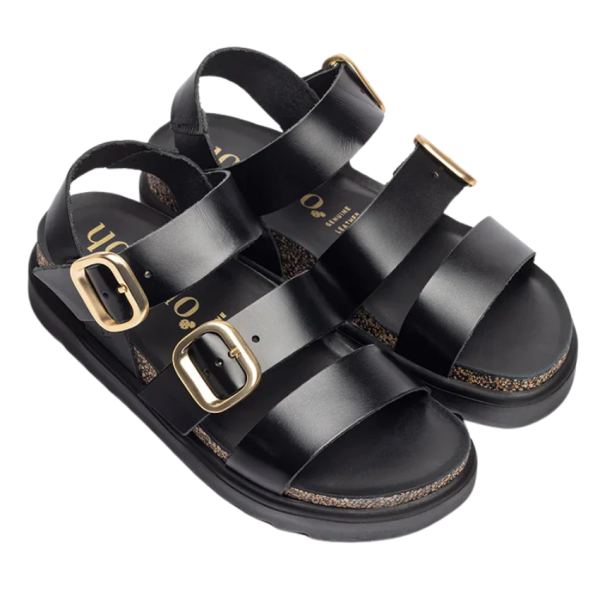 Tunez Flatform Sandal (Black)