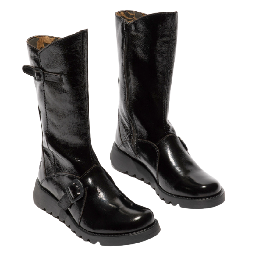 Mes II Calf Boot (Black Patent)