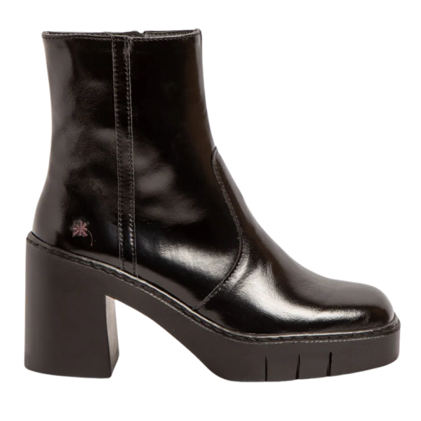 Berna 1974 Block Heel Boot (Black)