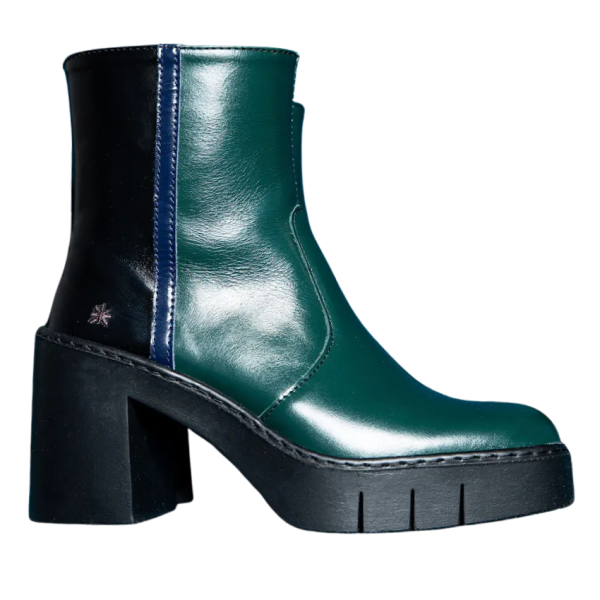 Berna 1974 Block Heel Boot (Green)