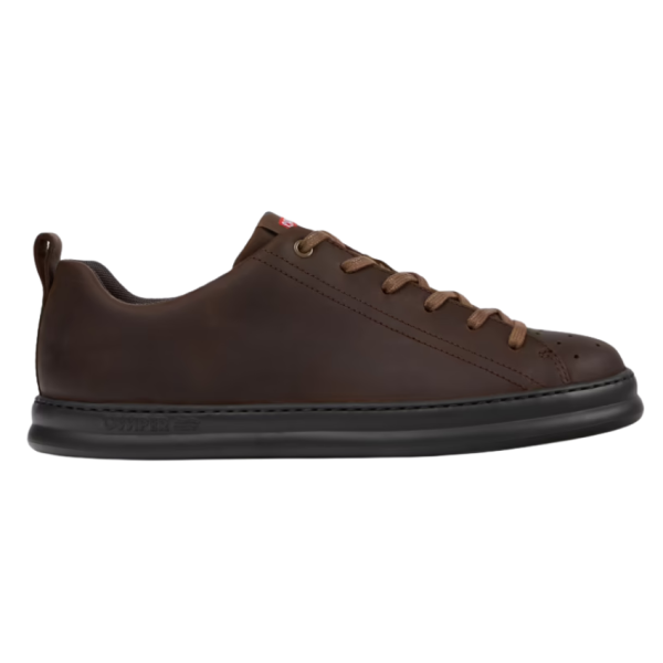 Runner Four Leather Trainer (Dark Brown)
