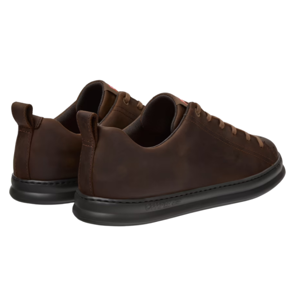 Runner Four Leather Trainer (Dark Brown)