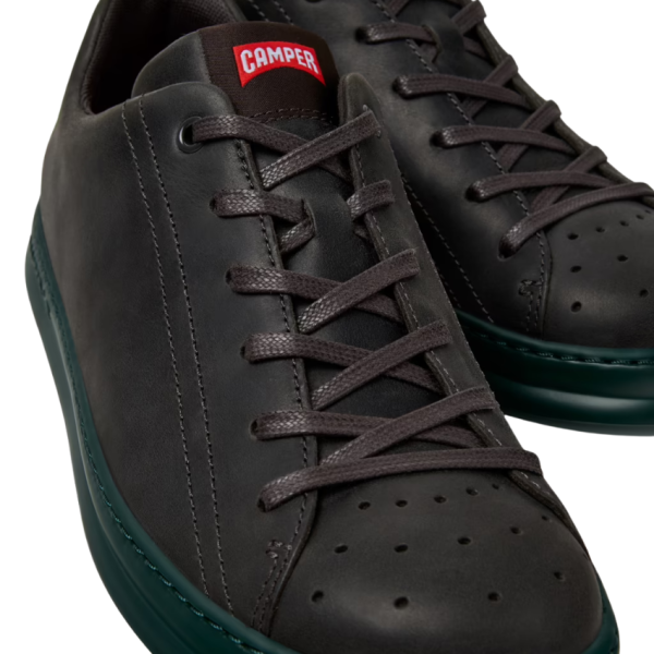 Runner Four Leather Trainer (Grey/Green)