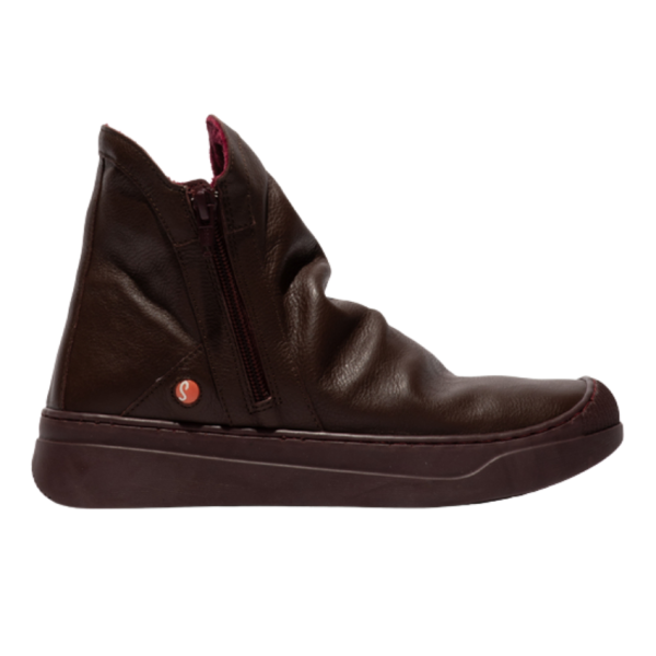 Abil Leather Zip Boot (Wine)