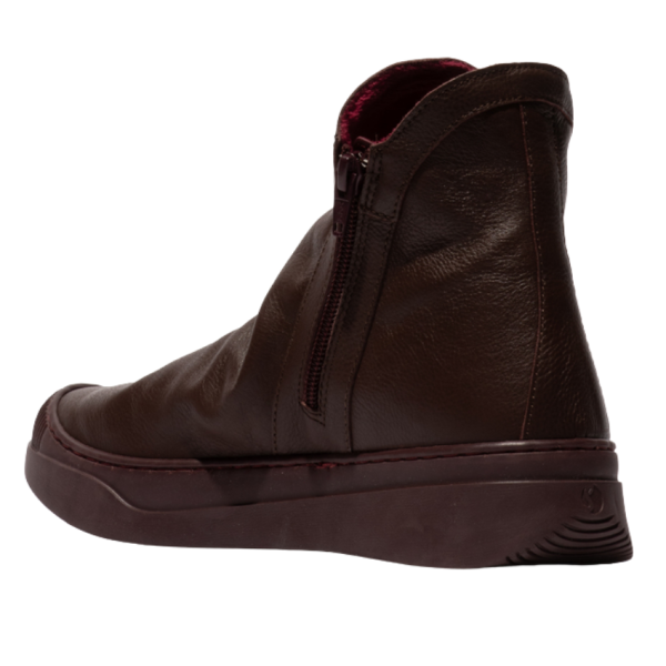 Abil Leather Zip Boot (Wine)