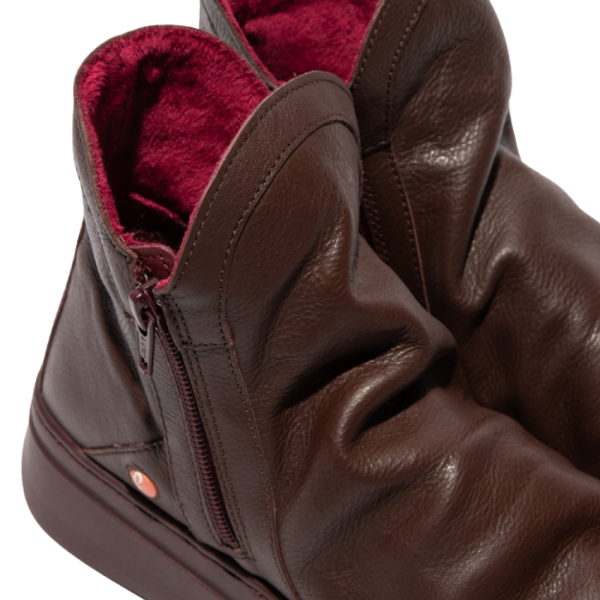 Abil Leather Zip Boot (Wine)