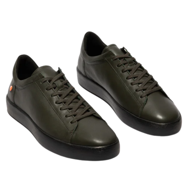 Rick Leather Lace Shoe (Dark Olive)