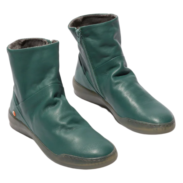 Bler Leather Zip Boot (Teal)