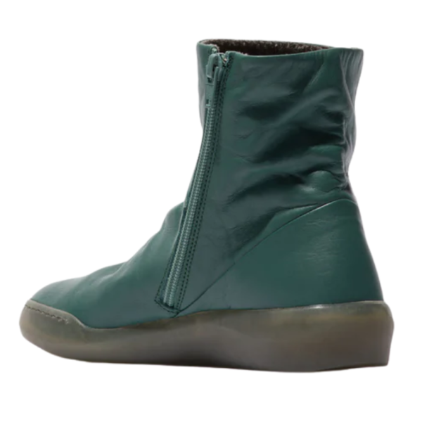 Bler Leather Zip Boot (Teal)