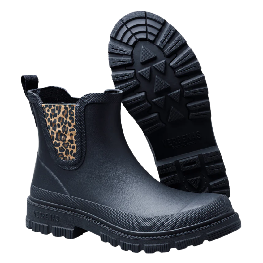 Lua Mate Ankle Welly (Black/Leopard)