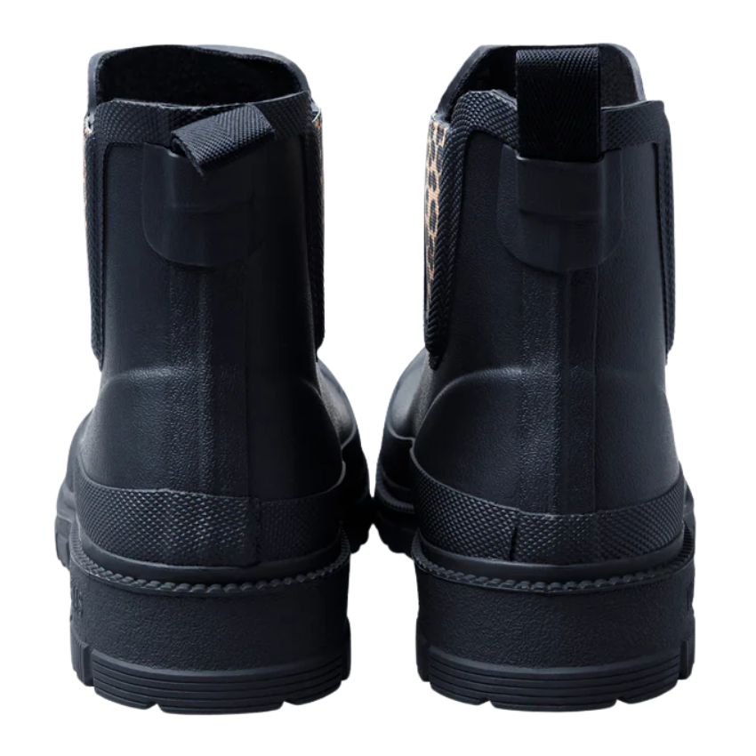 Lua Mate Ankle Welly (Black/Leopard)