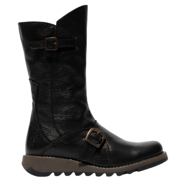 Mes II Calf Boot (Black Grain)