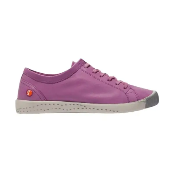 Isla Washed Leather Trainer (Fuchsia)