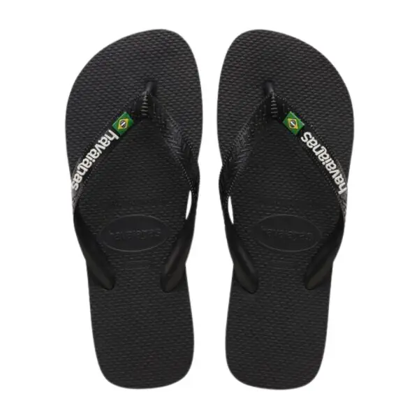 Brasil Logo Flip Flop (Black)