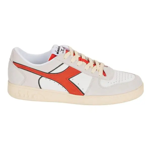 Magic Basket Lo Trainer - White/Red