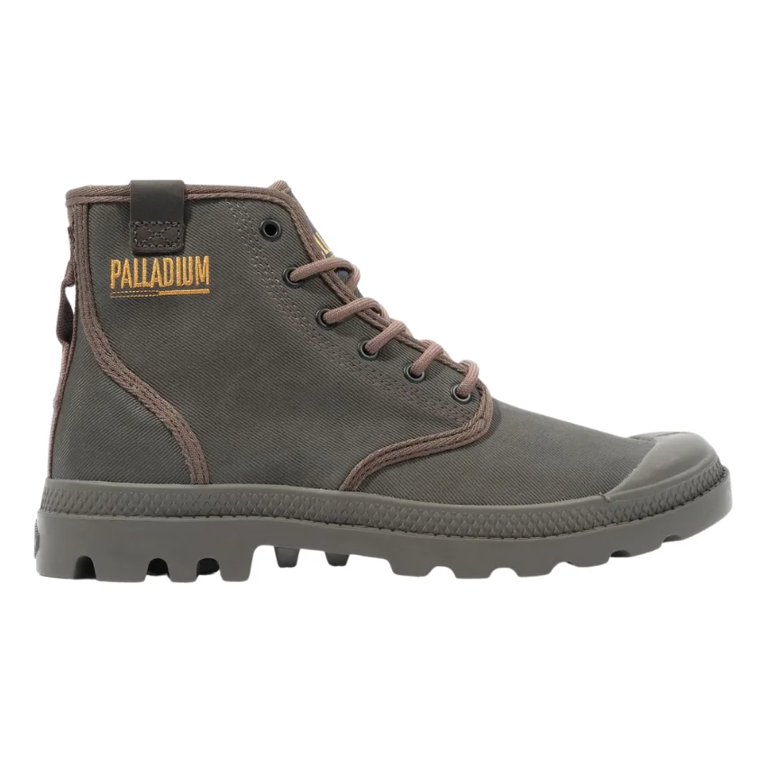 palladium pampa coated brown tinfishshoes