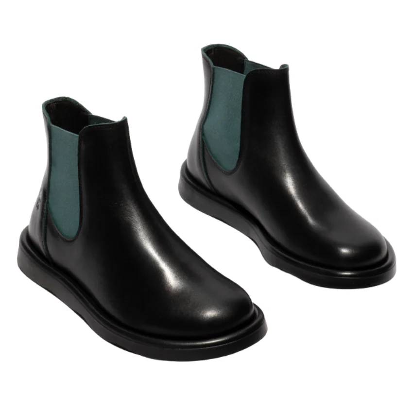Fly Tich Chelsea Boot (Black/Teal)