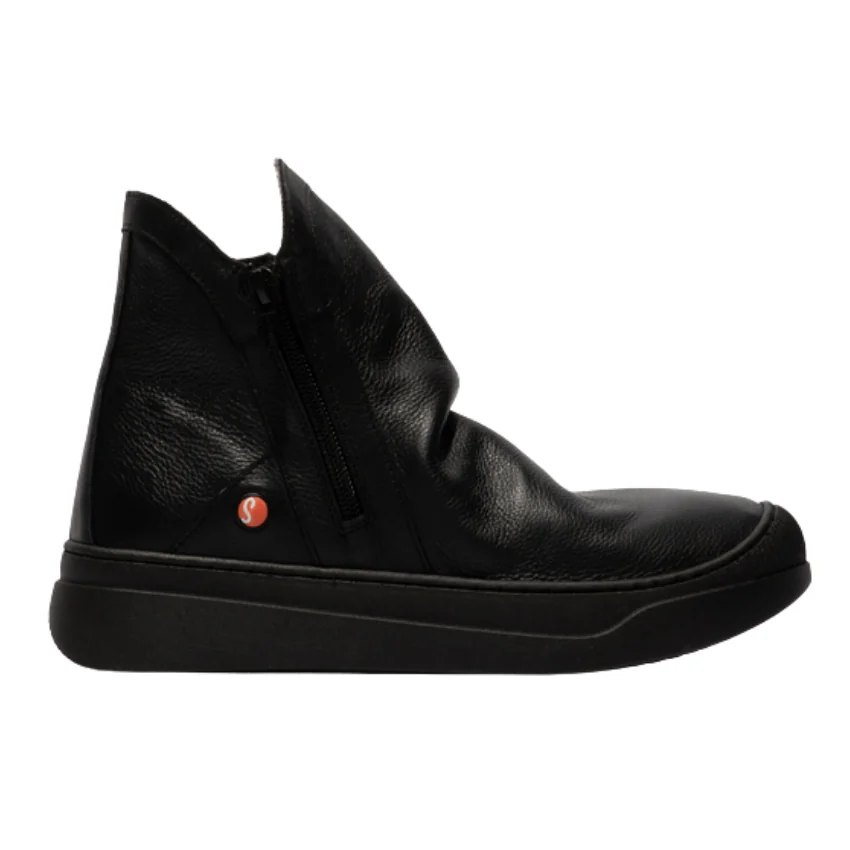 Abil Leather Zip Boot (Black)
