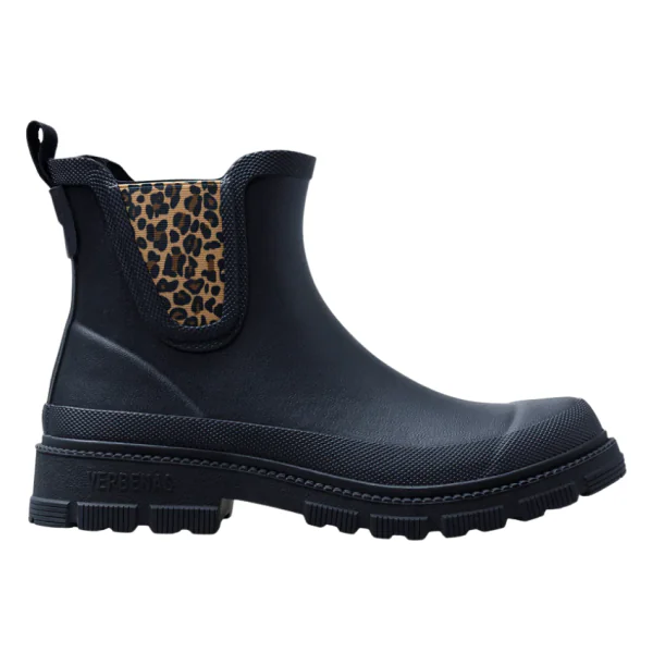 Lua Mate Ankle Welly (Black/Leopard)